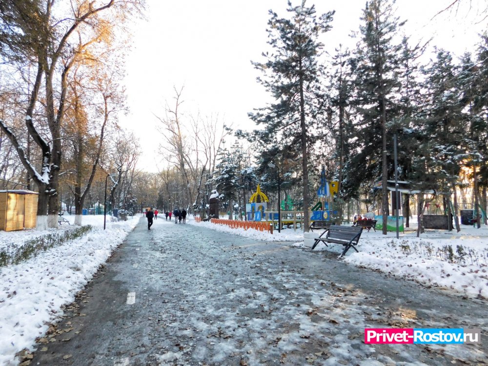 Зима в парке имени Николая Островского