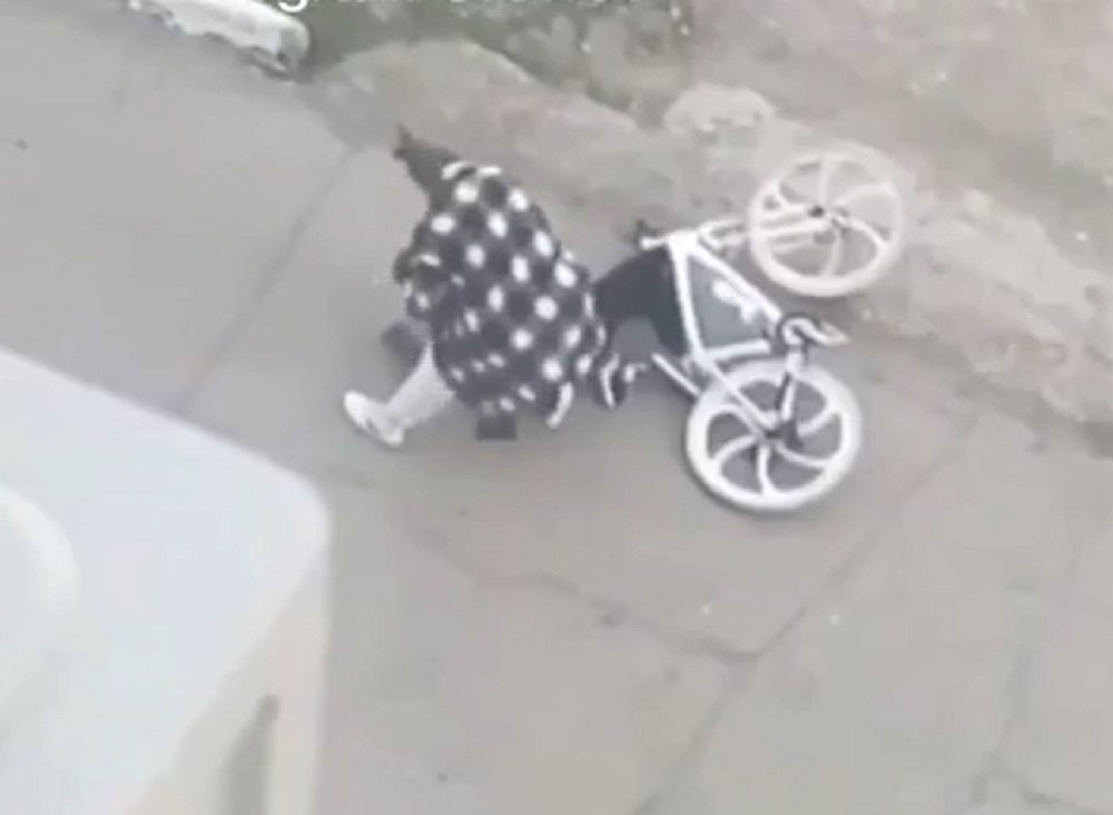 В Ростовской области суровая женщина жестоко избила велосипедиста и попала на видео