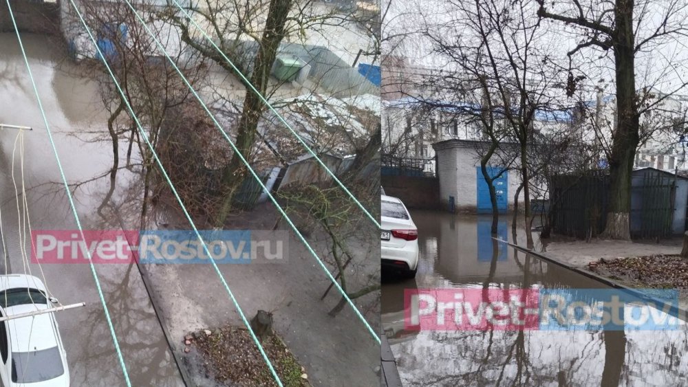 Жители Шолохова в Ростове-на-Дону вынуждены, вплавь добираться домой из-за потопа в декабре
