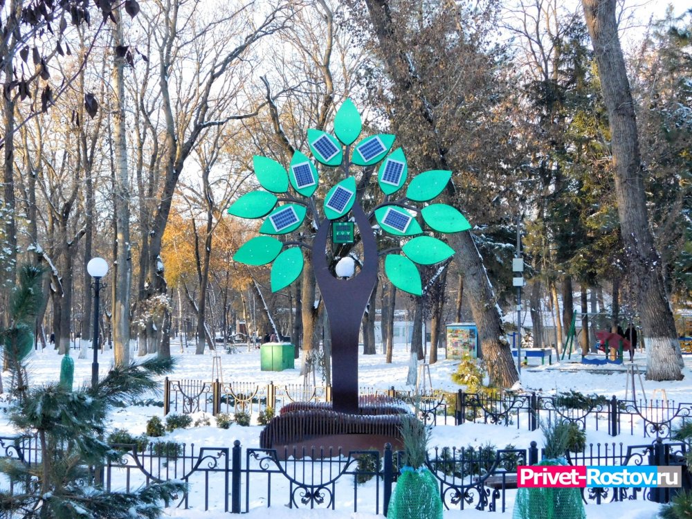 Зима в парке имени Николая Островского