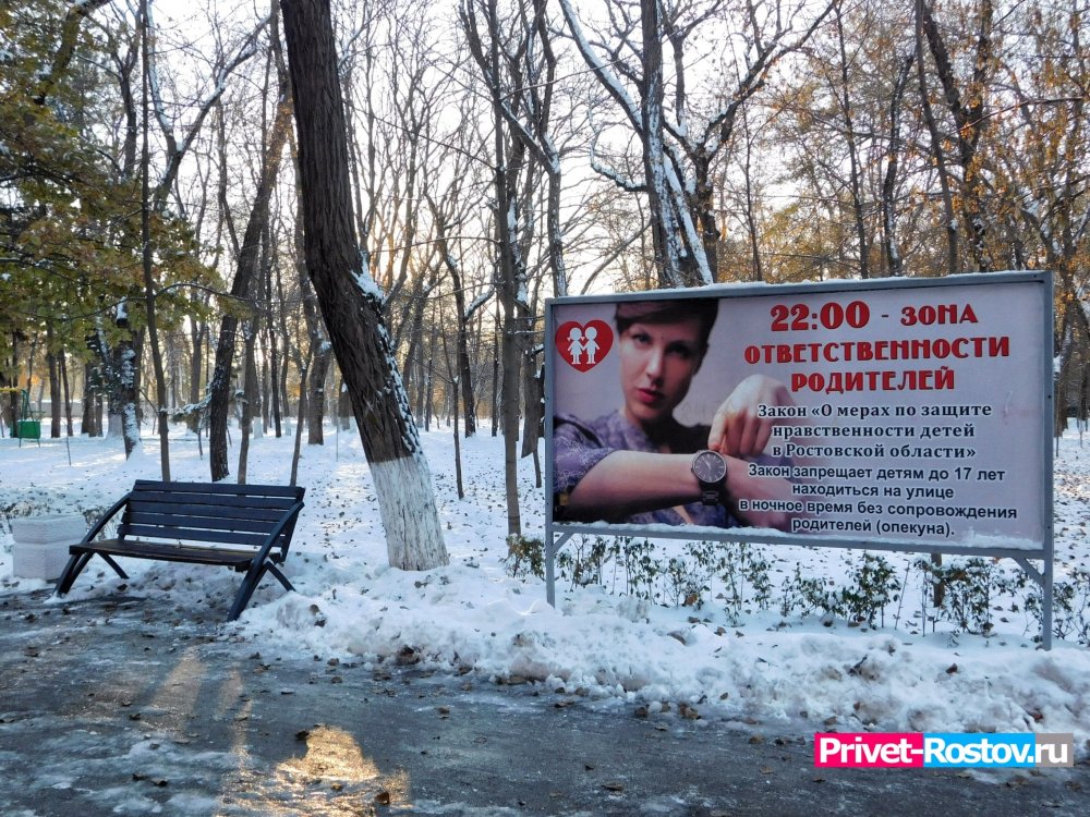 Зима в парке имени Николая Островского