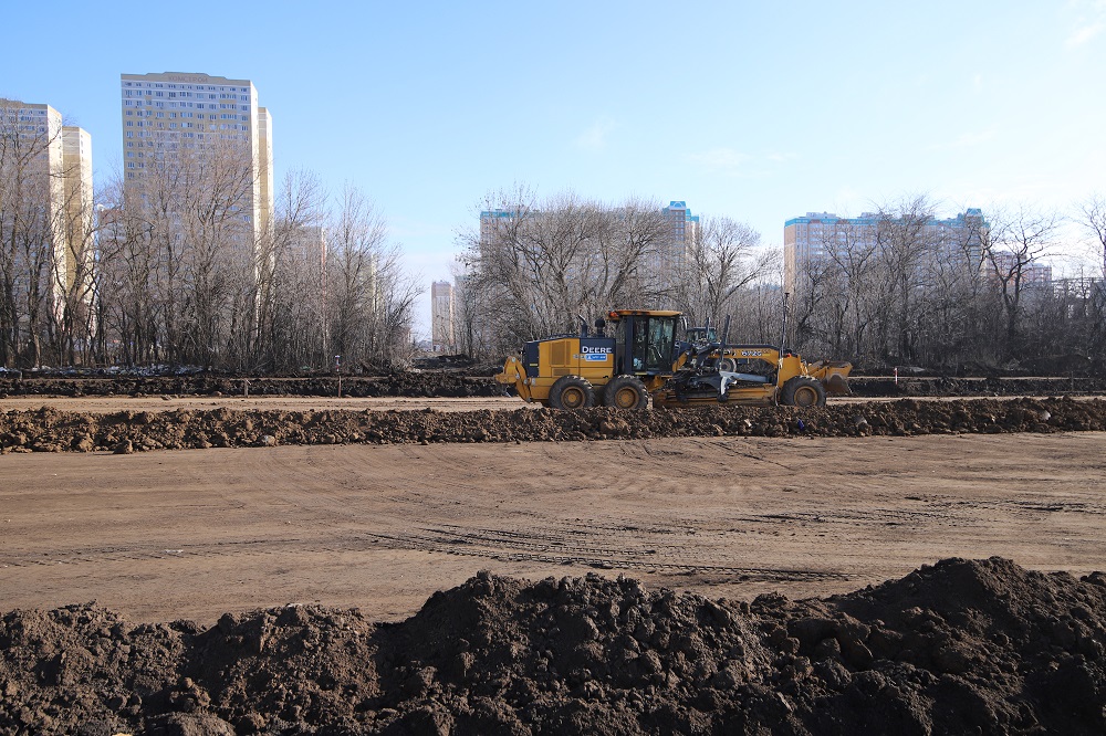 Зима не помеха: в Ростове строят новую дорогу на Левеноцвке
