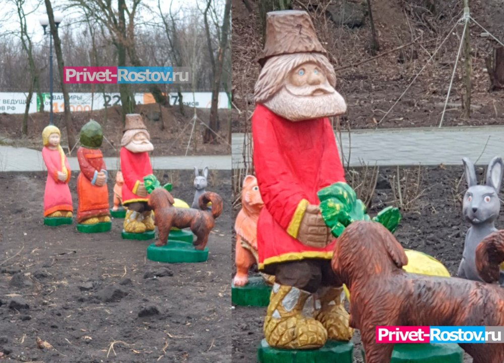 «Ростовский китч»: странными фигурами в подозрительных позах украсили парк Вересаево
