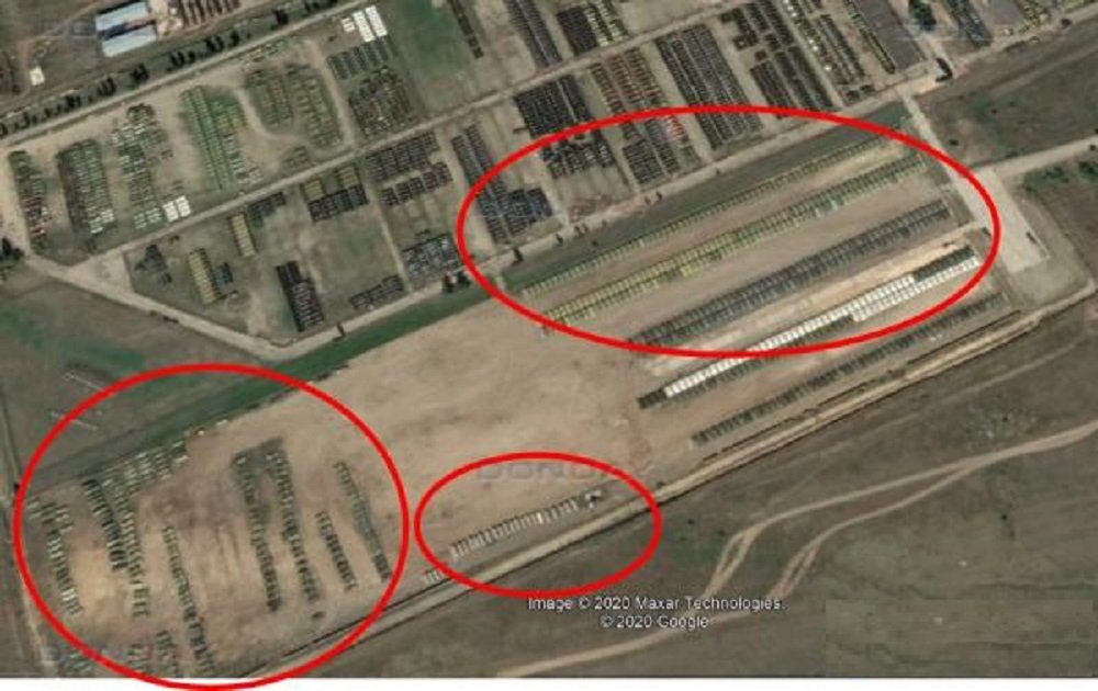 Скопление военной техники зафиксировал спутник на границе Ростовской области и Украины