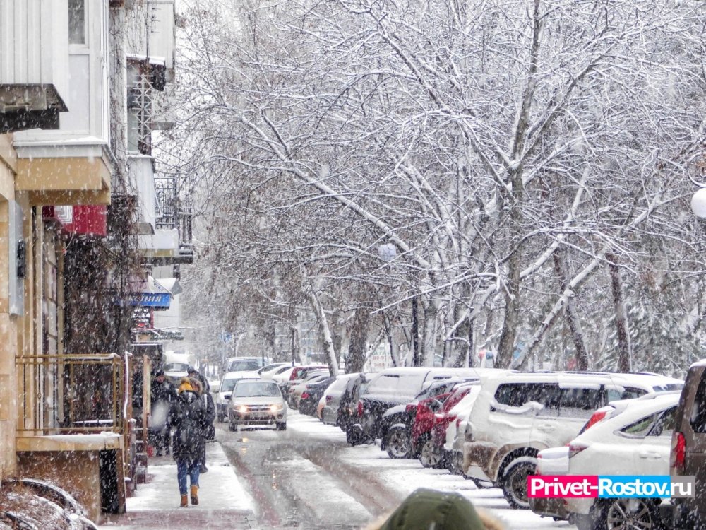 Буря со снегом и ветром подходит к Ростовской области