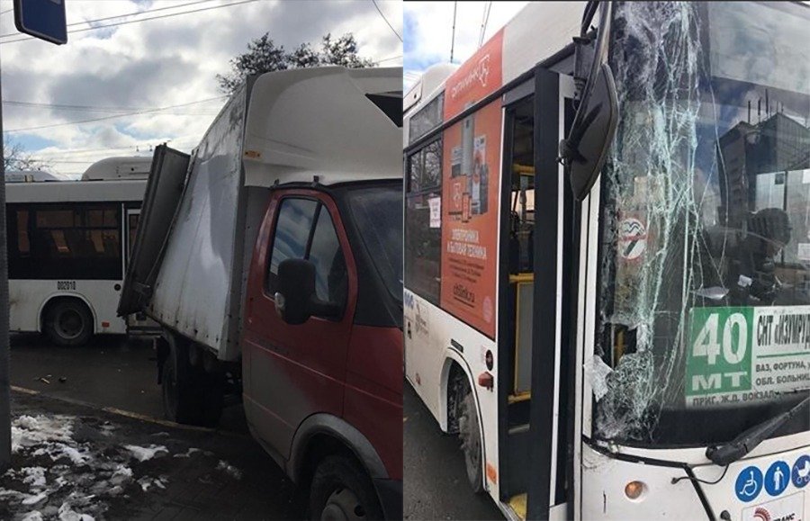 Автобус с пассажирами попал в ДТП в Ростове на Стачки, есть пострадавшие