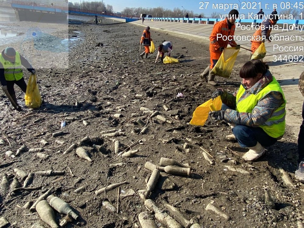 Субботник устроили на Северном водохранилище в Ростове после устранения аварии