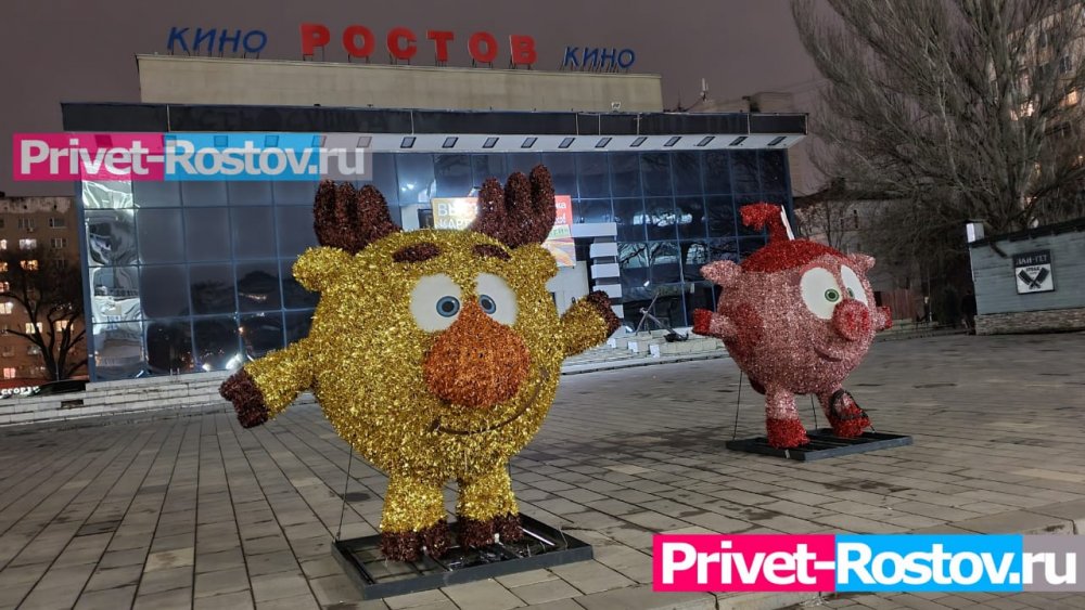 В Ростове потратили 20 миллионов рублей на уличных Смешариков и другие украшения на Садовой