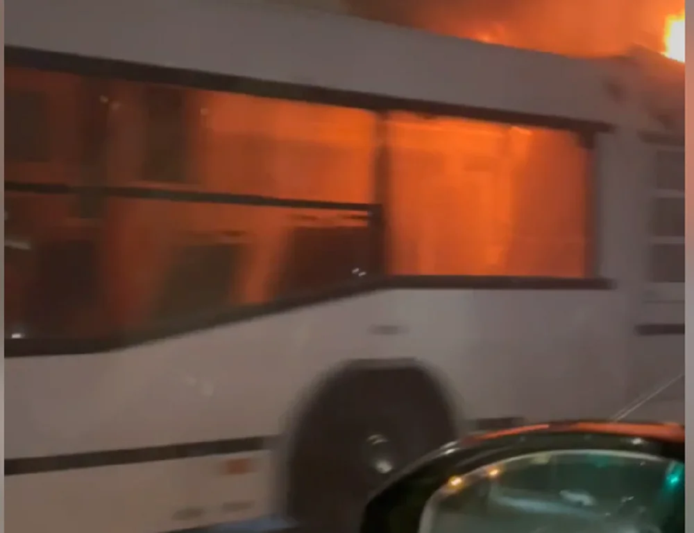 В Ростове у Змиевской балки на ходу загорелся пассажирский автобус