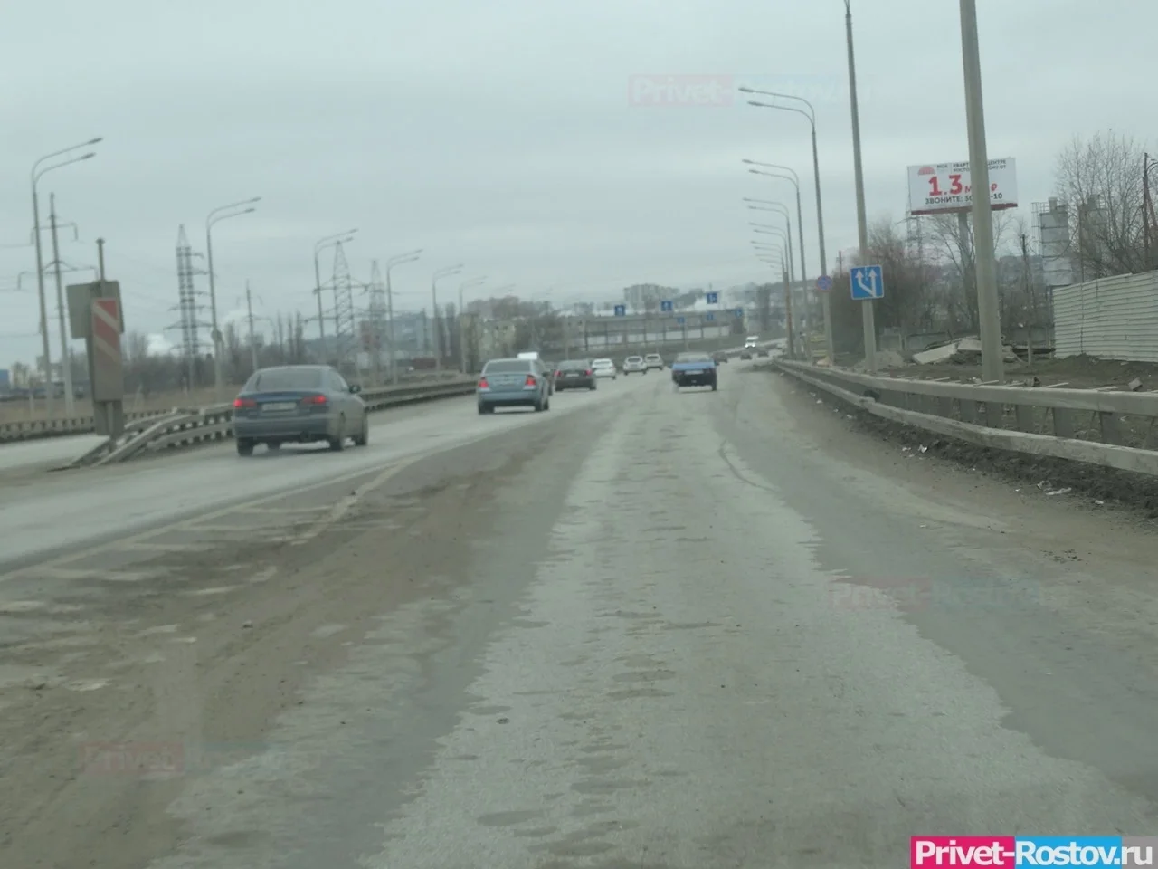 На подъездах к Сиверскому мосту в Ростове ограничат скорость движения