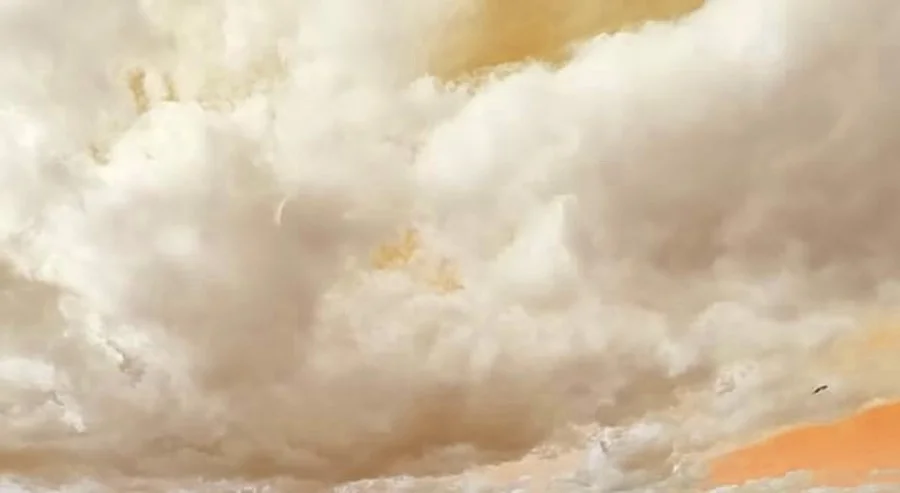 Небо над Ростовом начало окрашиваться в желтый  цвет из-за африканского песка