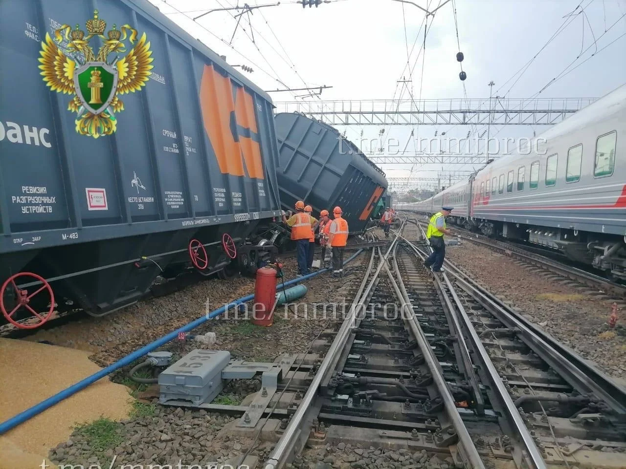 9 жд вагонов, направляющихся в Батайск, сошли с путей в Воронежской области