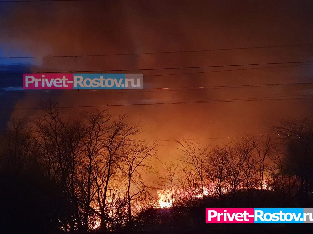 Ландшафтные пожары вспыхнули после атаки ВСУ по Ростовской области