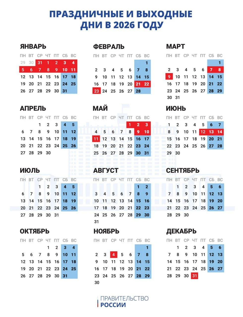 Какие дни в 2026 году на Дону праздничные: опубликован календарь на следующий год
