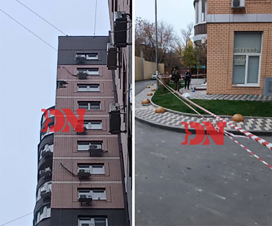 В Ростове отвалился кусок фасада отвалился у многоэтажки на Веры Пановой 30