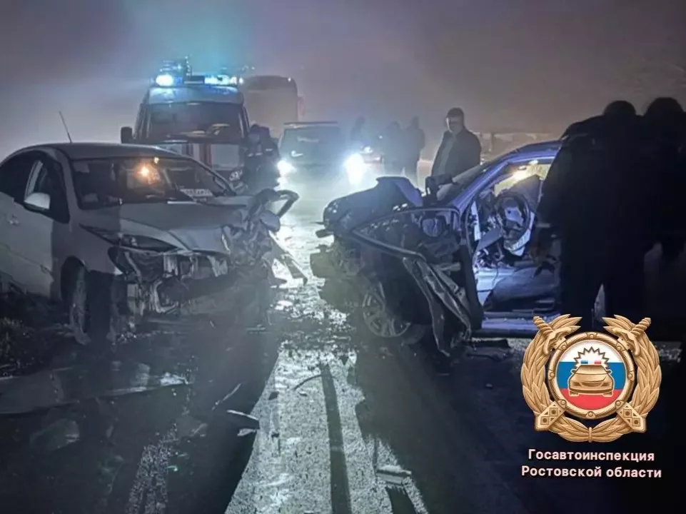 Две легковушки столкнулись в Красносулинском районе Ростовской области из-за тумана