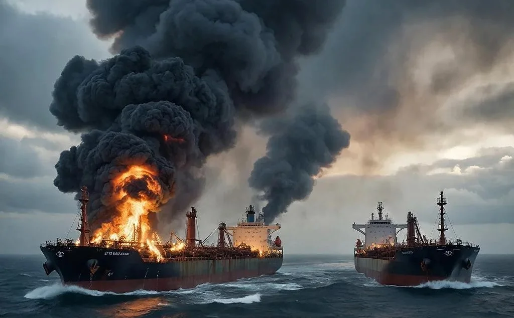 В Черном море у Новороссийска БПЛА атаковали сразу два нефтяных танкера