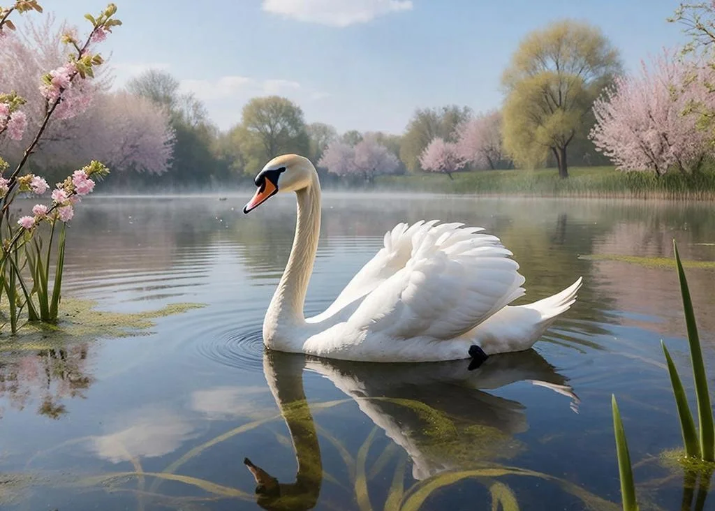 Раненый лебедь приплыл к спасателям за помощью от бродячих собак в Батайске