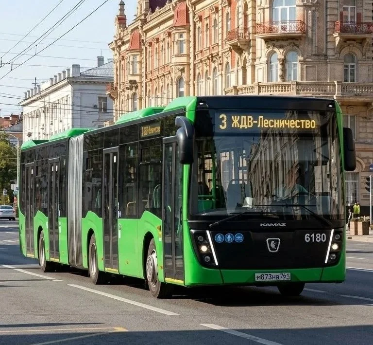 В Ростов до конца апреля поступят 20 зеленых автобусов-«гармошек»