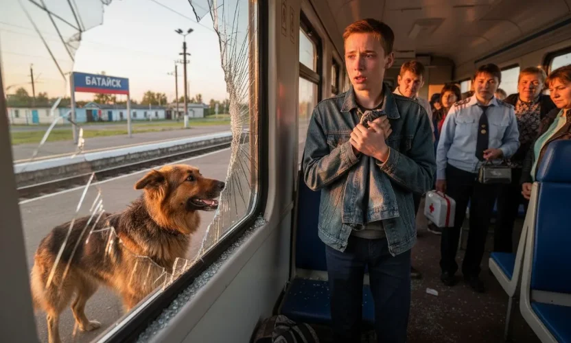 Под Батайском 12-летний мальчик разбил окно поезда Томск - Адлер камнем из-за собаки