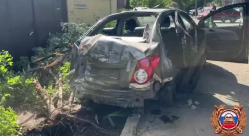 В Таганроге автомобиль влетел в дерево, погиб пассажир