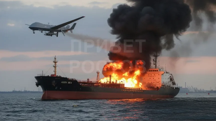 Пограничники спасли 13 моряков с горящего танкера в Таганрогском заливе