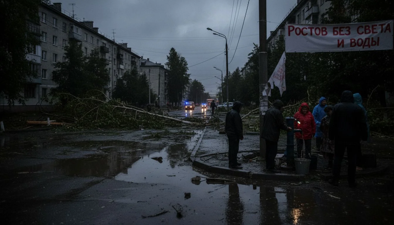 В Ростове до сих пор не вернули свет и воду после удара стихии