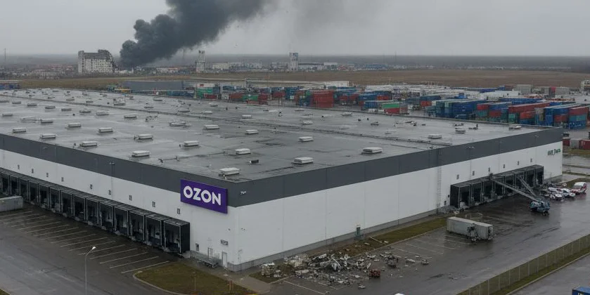 В районе Ростова Ozon остановил работу логистических комплексов из-за атаки БПЛА