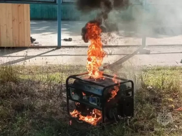 В Аксайском районе у дачника загорелся бензиновый генератор