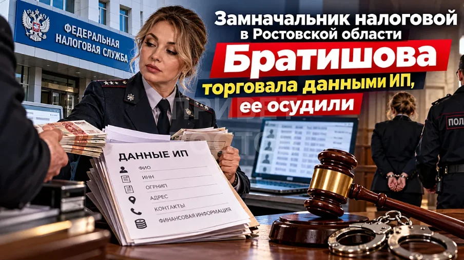 Замначальник налоговой в Ростовской области Братишова торговала данными ИП, ее осудили