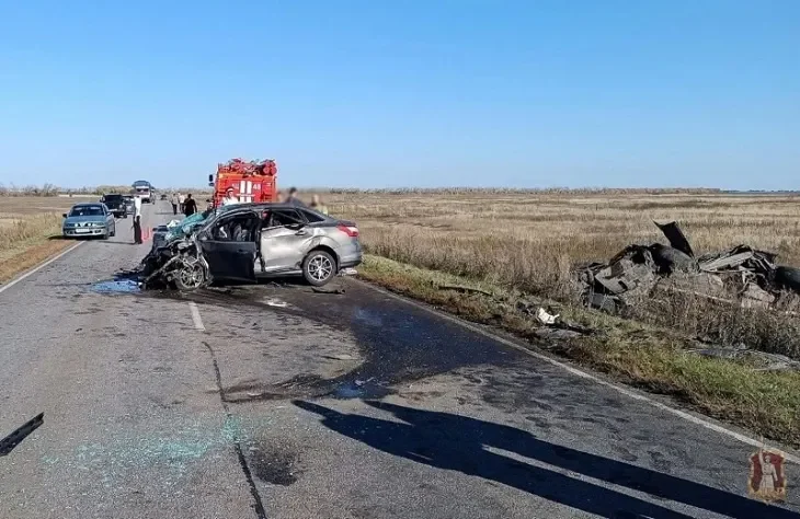 Два водителя умерли в столкновении Nissan и Ford в Волгоградской области